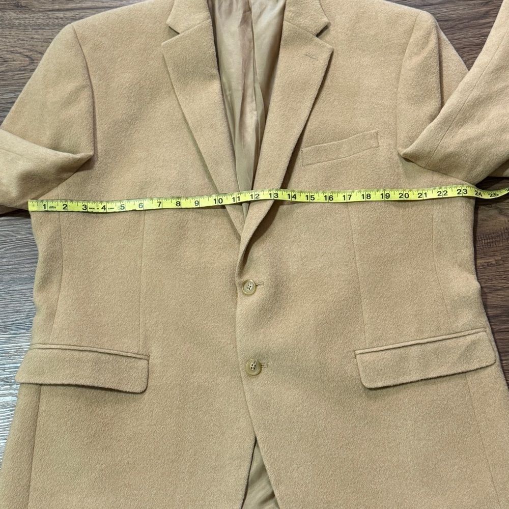 Vintage Lauren Ralph Lauren 100% Camel Hair Men's Tan Blazer Sports Coat 46R - Picture 6 of 11